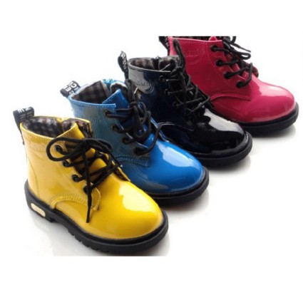 Free-shipping-2013-Children-Shoes-Patent-Leather-Kids-Snow-Boots-Pumps-Cotton-Padded-Shoes-Martin-Boots